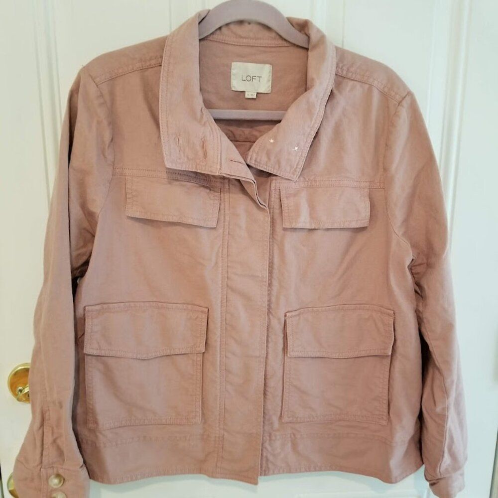 LOFT | Pink Linen Blend Jacket, Size Medium